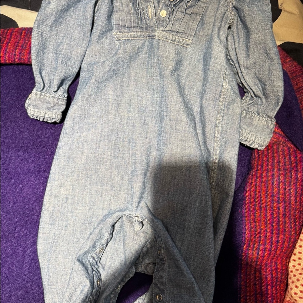 Ralph Lauren Blue Baby Romper